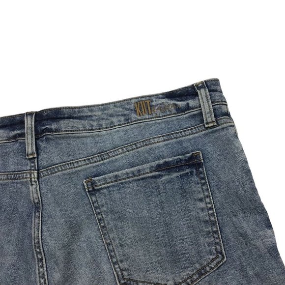 Kut From The Kloth Womens Shorts Katy Boyfriend Jean Destroyed Denim Size 0 NWT - Picture 3 of 4
